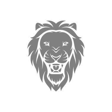 Aslan logosu tasarım vektörü, aslan logosu şablonu, illüstrasyon