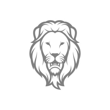 Aslan logosu tasarım vektörü, aslan logosu şablonu, illüstrasyon