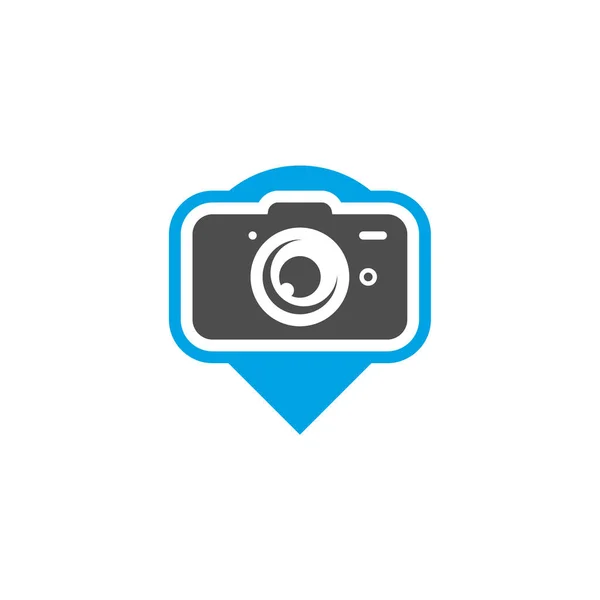 Point Camera Logo Design Vektorvorlage Camera Photography Logo Konzepte — Stockvektor