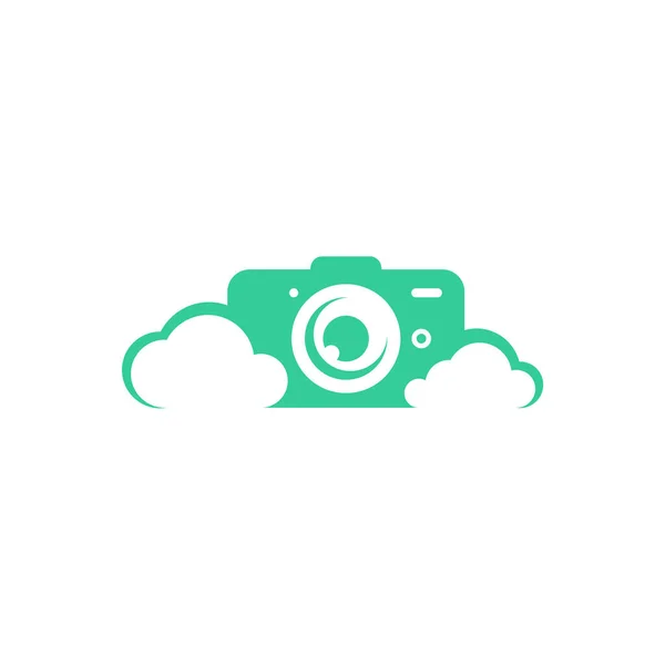 Cloud Camera Logo Design Vektorová Šablona Camera Fotografie Koncepce Loga — Stockový vektor