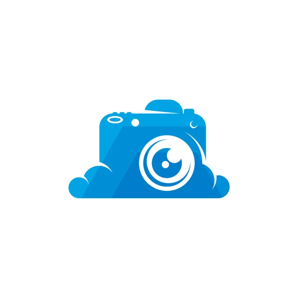 Cloud Camera Logo Design Vektorová Šablona Camera Fotografie Koncepce Loga — Stockový vektor