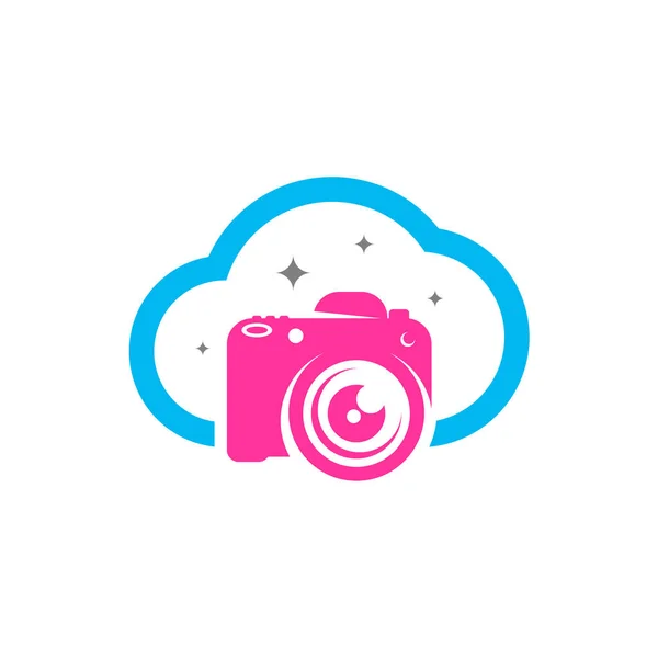 Modèle Vectoriel Conception Logo Cloud Camera Concepts Logo Camera Photography — Image vectorielle