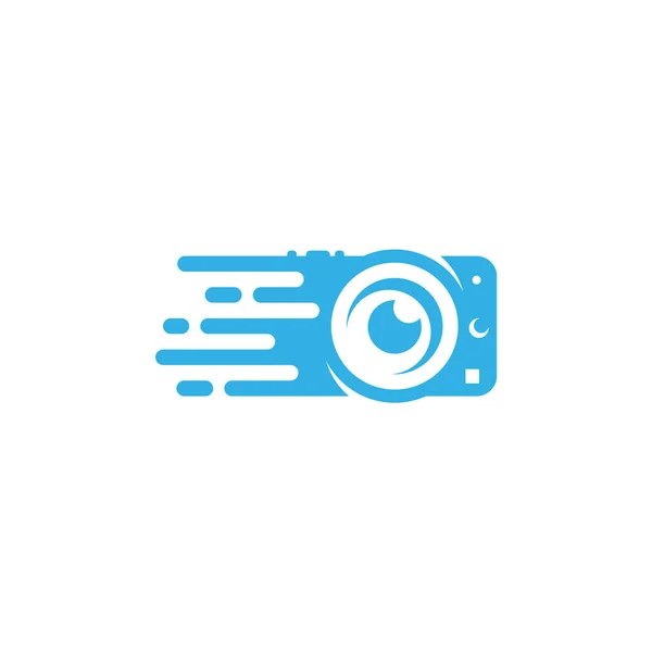 Hızlı Kamera Logosu Tasarım Vektör Şablonu Kamera Fotoğrafçılık Logosu Kavramları — Stok Vektör
