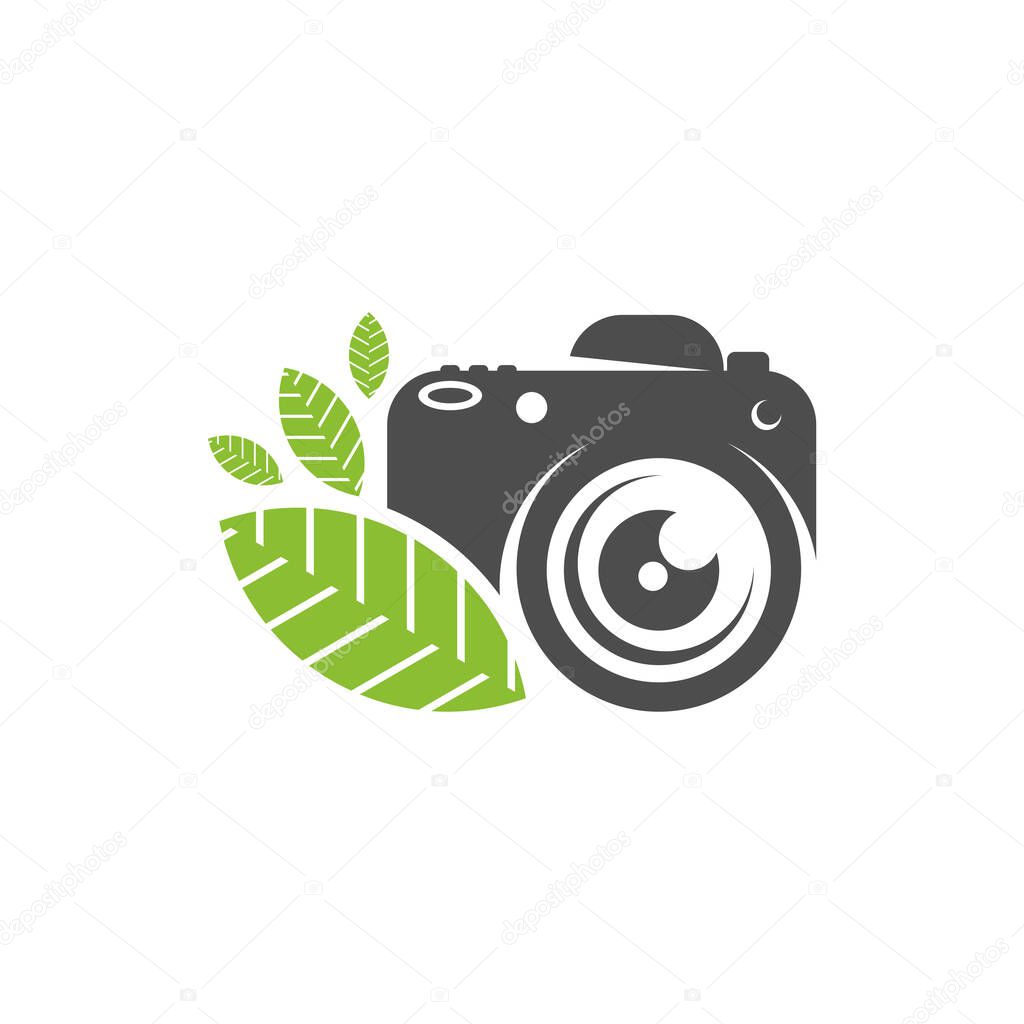Nature Camera logo design vector template, Camera Photography logo concepts