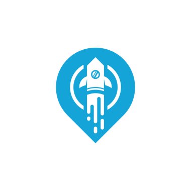 Rocket Point logo vektör şablonu, Yaratıcı tasarım, Sembol