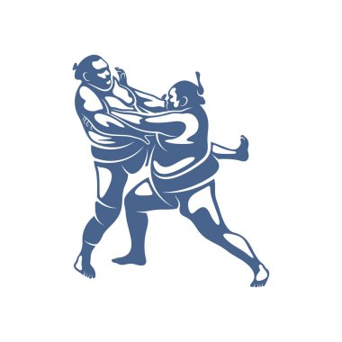 Sumo avcı logosu tasarım şablonu, tasarlanacak vektör grafikleri