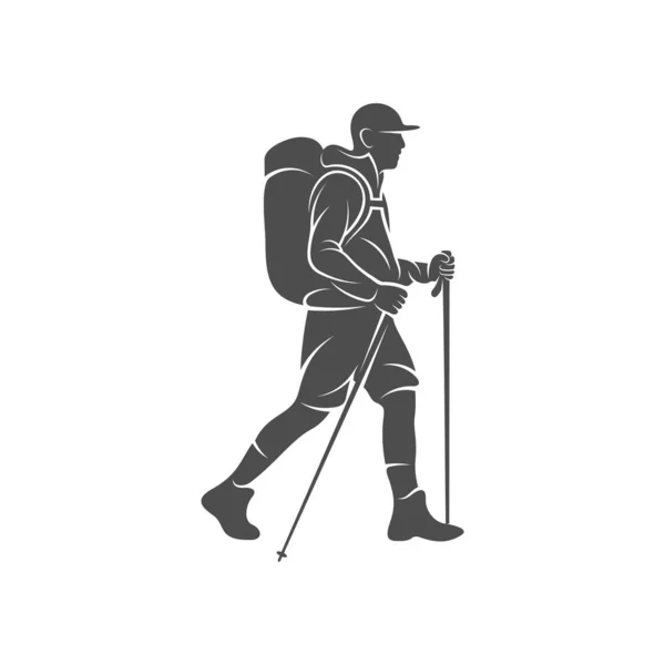 Climber Logo Design Vektor Vorlage Outdoor Aktivität Logo Symbol — Stockvektor