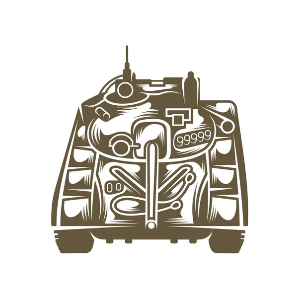 Diseño Del Logo Del Tanque Batalla Vector Tanque Camuflaje Dibujo — Archivo Imágenes Vectoriales