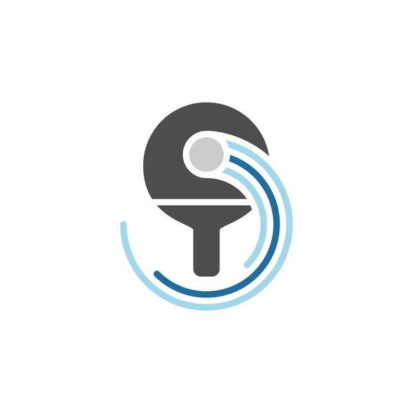 Σχεδιασμός Λογότυπου Επιτραπέζιου Τένις Αθλητικές Ετικέτες Διανυσματική Απεικόνιση Για Πινγκ — Διανυσματικό Αρχείο