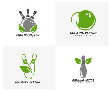 Yaprak logo şablonu tasarım vektörü, İllüstrasyon, Yaratıcı sembol, Simge