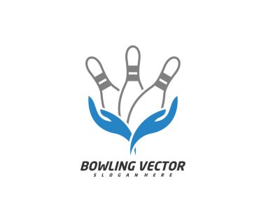 Bowling Bakım logosu tasarım vektörü, İllüstrasyon, Yaratıcı sembol, Simge