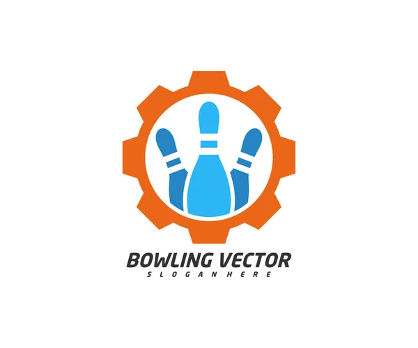 Bolos Con Diseño Plantilla Del Logotipo Del Engranaje Vector Ilustración — Vector de stock