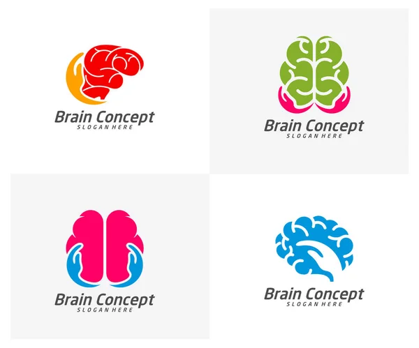 Premium Vector  Brain test logo design template