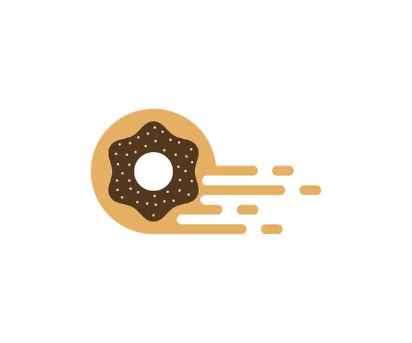 Modello Vettoriale Progettazione Del Logo Fast Donuts Concetto Del Logo — Vettoriale Stock