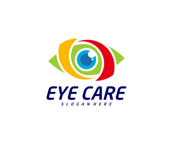 Göz logosu tasarım vektör şablonu, yaratıcı göz logosu konsepti, simge sembolü, illüstrasyon