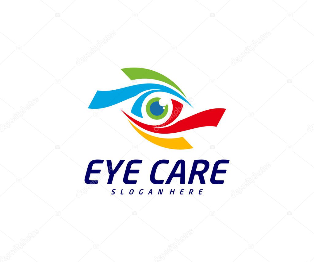 Eye logo design vector template, Creative eye logo concept, Icon symbol, Illustration
