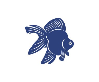 Japon Balığı Logosu tasarım vektör şablonu, Japon Balığı çizimi, simge sembolü