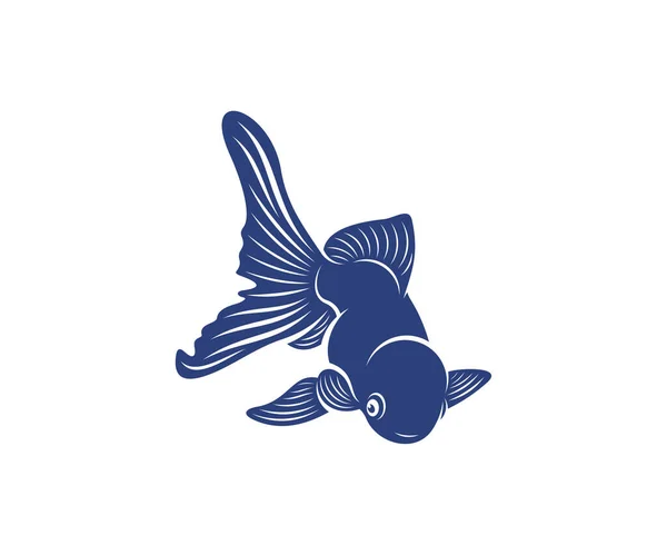 Goldfish Logo Ontwerp Vector Template Goldfish Illustratie Icoon Symbool — Stockvector