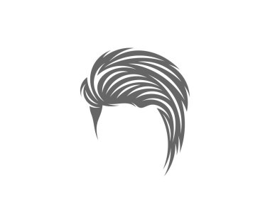 Saç stili logo tasarım vektör şablonu, kuaför salonu ve güzellik stüdyosu illüstrasyonu