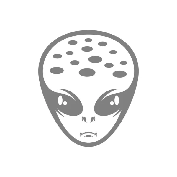 Alien Logo Design Vektor Illustration Alien Design Template — Stockvektor