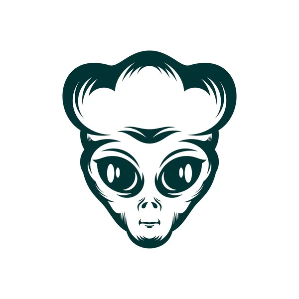 Alien Logo Design Vektor Illustration Alien Design Template — Stockvektor