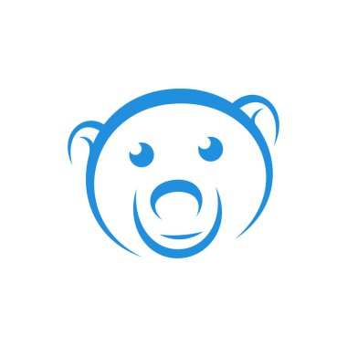 Ayı logosu konsepti. Ayı logosu tasarım şablonu. Görüntü