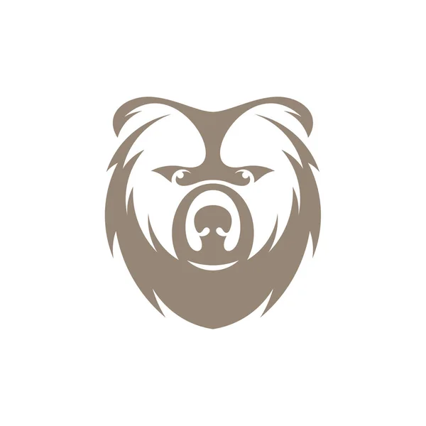 Bear Logo Vektor Koncept Mall För Björnens Logotyp Illustration — Stock vektor