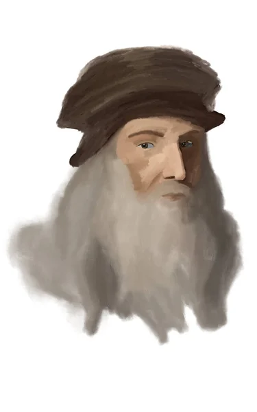 Beroemde Leonardo Vinci Kunstenaar — Stockfoto