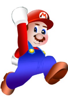 Bilinen oyundan bilgisayar karakteri Mario