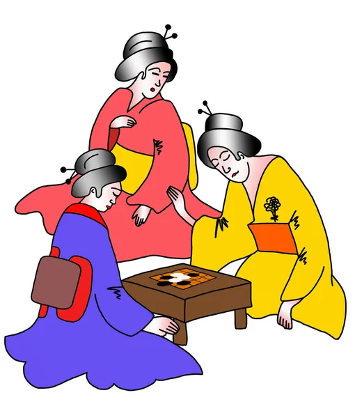 Japon Kadınlar Oyunu Oynuyorlar — Stok fotoğraf