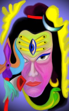 Hindu Tanrı Shiva - renklendirme