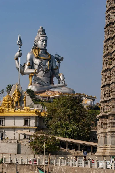 Estátua Lord Shiva Murdeshvar Estado Karnataka Índia — Fotografia de Stock