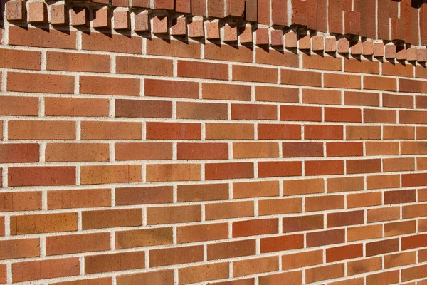 Baksteen Muur Textuur Achtergrond Met Moderne Traditionele Klei Bakstenen Versierd — Stockfoto