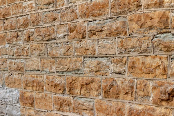 Jahrhundert Ziegelwand Textur Hintergrund Mit Kalksteinblöcken Und Tuckpoint Mörtel Restaurierung — Stockfoto