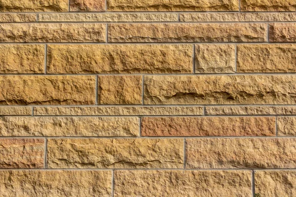 Beautiful Tan Color Natural Kasota Stone Wall Texture Background — Stock Photo, Image