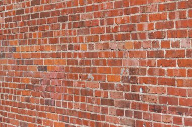 Sert görünümlü kırmızı kil tuğla duvar dokusu arkaplanı