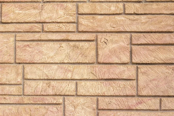 Vintage Różowawy Kamień Tekstury Tło Ściany Wyglądem Teksturowanych Cegieł Różnych — Zdjęcie stockowe