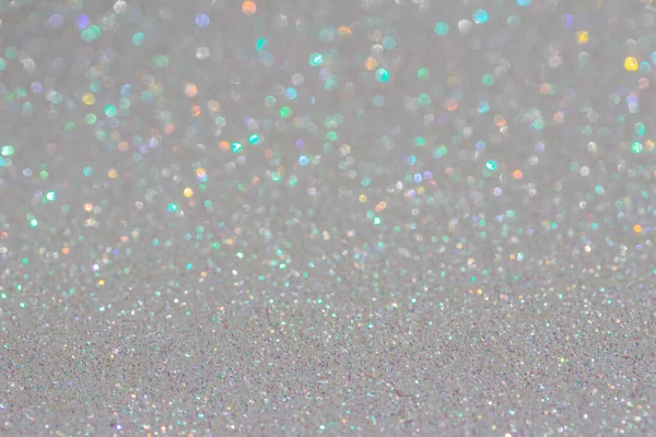 Macro Textuur Weergave Van Sprankelende Witte Glitter Achtergrond Met Kopieerruimte — Stockfoto