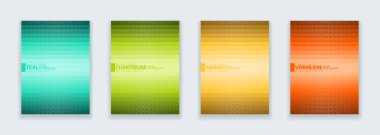 Soyut geometrik üçgen piramit seti. Renkli bisiklet posteri tasarımı kapsıyor. Vektör illüstrasyonu.