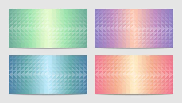 Pastel Color Conjunto Geométrico Triángulo Fondo Diseño Cubiertas Ilustración Vectorial — Vector de stock