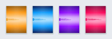 Soyut geometrik üçgen piramit seti. Poster tasarımı kapsıyor. Vektör illüstrasyonu.