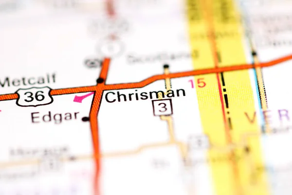 Chrisman Illinois Usa Een Aardrijkskundekaart — Stockfoto