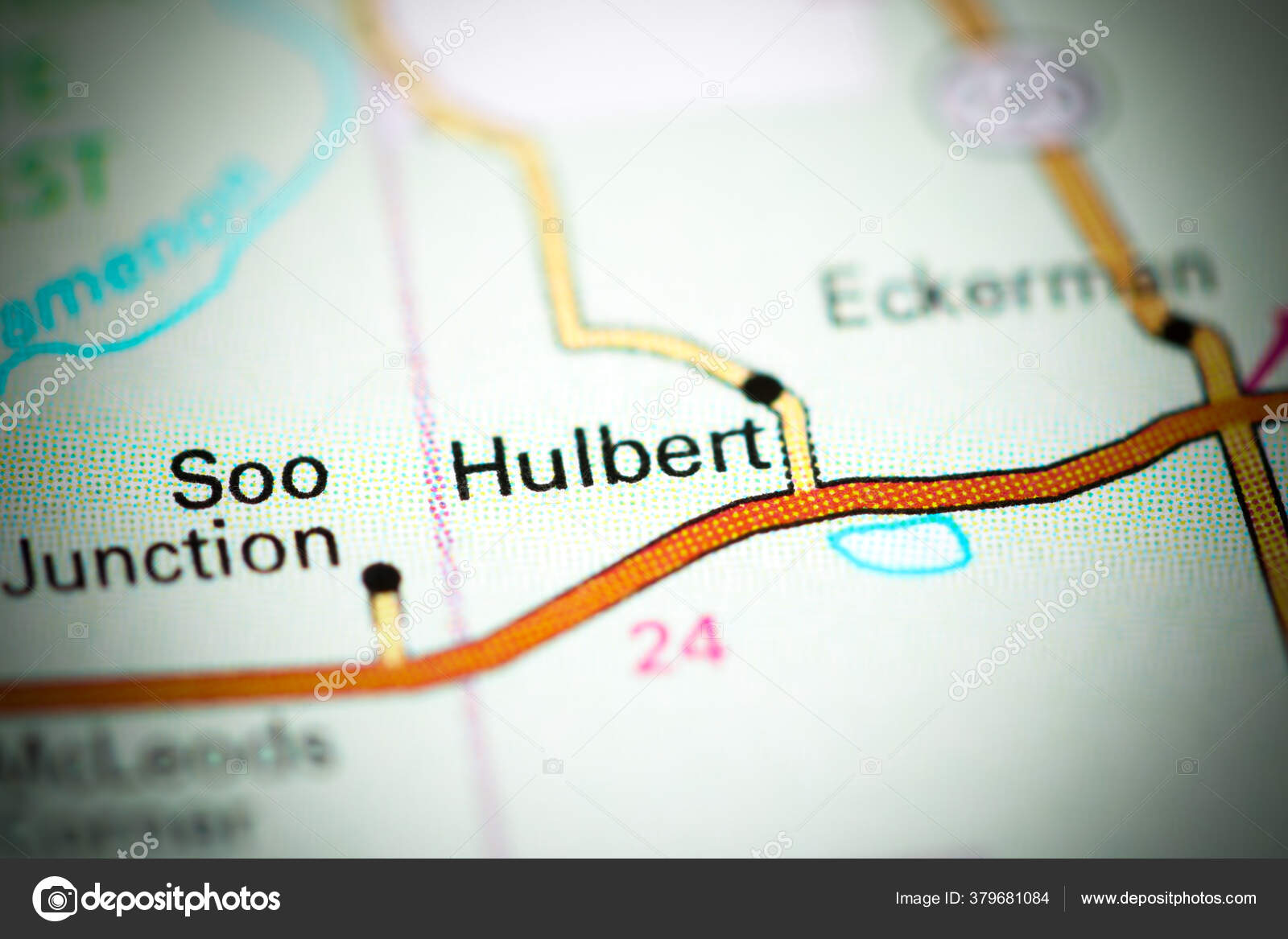 Hulbert Michigan Usa Map — Stock Photo © aliceinwonderland2020 379681084