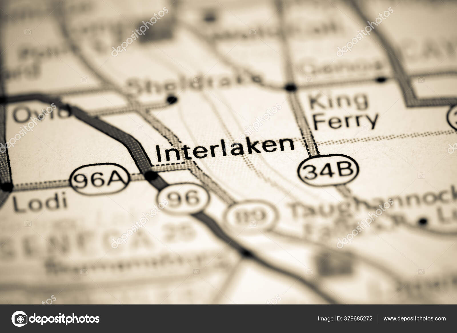 Interlaken New York Usa Map Stock Photo by ©aliceinwonderland2020 379685272