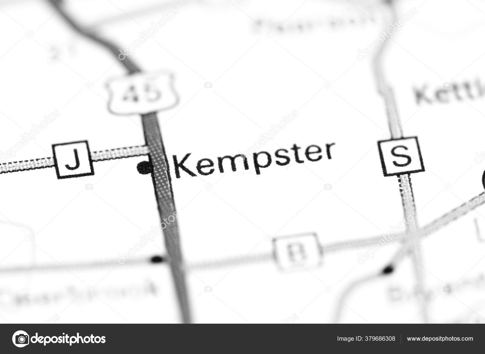 Kempster Wisconsin Usa Map — Stock Photo © aliceinwonderland2020 379686308