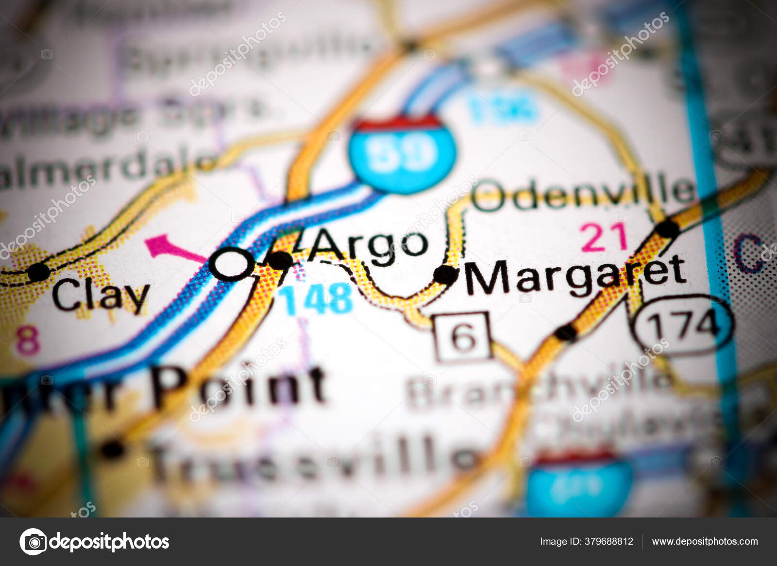 Argo Alabama Usa Map Stock Photo by ©aliceinwonderland2020 379688812