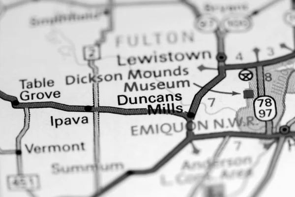 Duncans Mills. Illinois. USA on a map