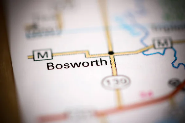 Bosworth Vagyok Missouriban Usa Egy Földrajzi Térképen — Stock Fotó