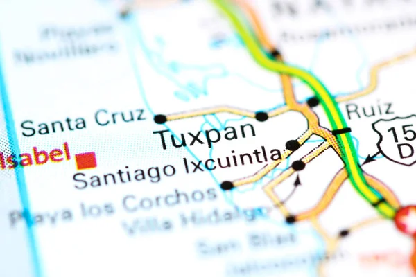 Tuxpan. Mexico on a map