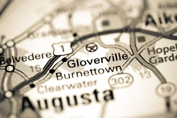 Gloverville Det Augusta Usa Karta — Stockfoto